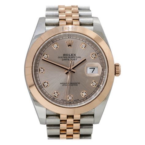 rolex oro rosa diamanti al polso|rolex datejust 36 mm.